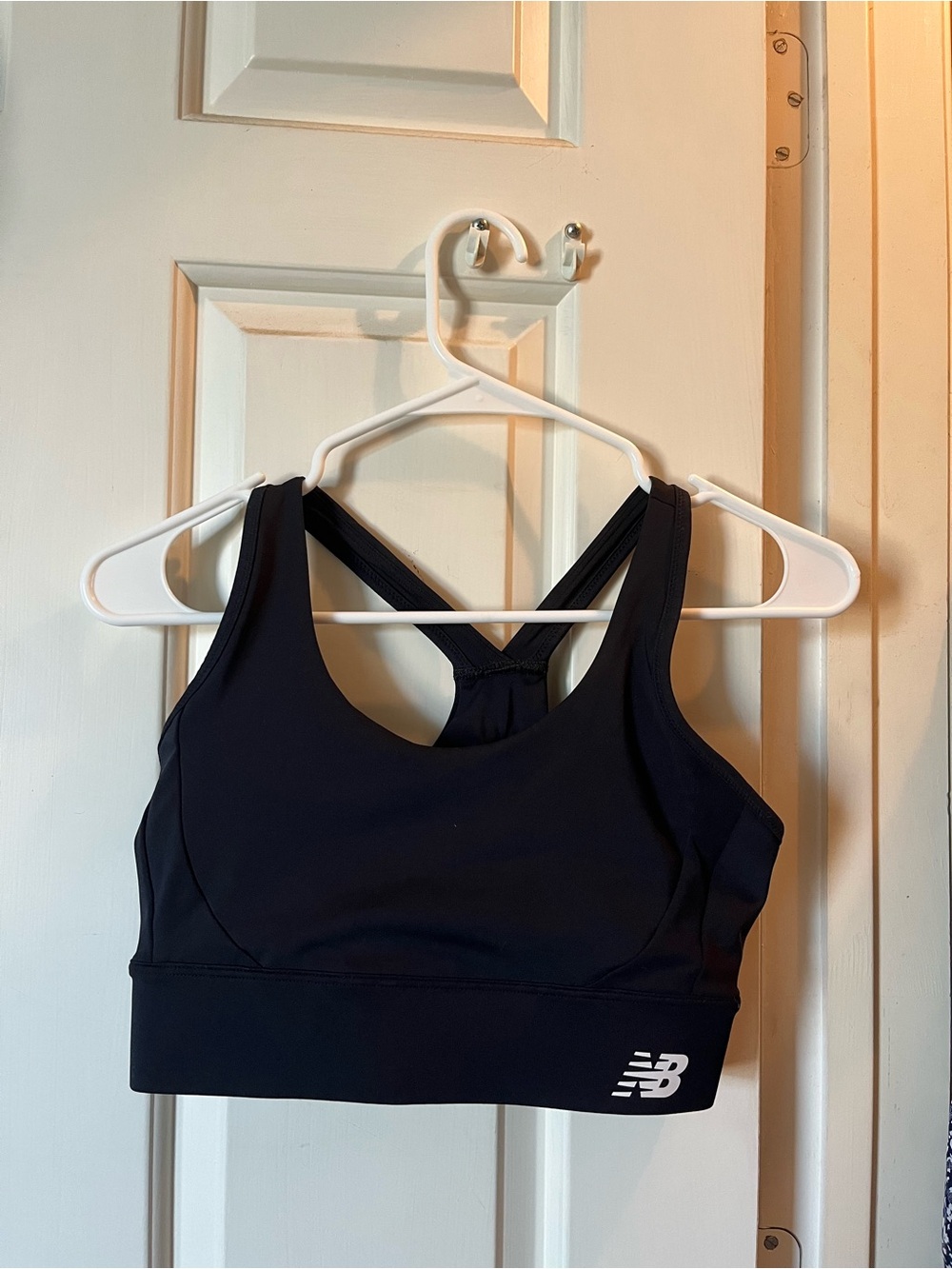 New Balance Black Sport Bra with Crossback Straps